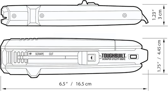 Estilete Trapezoidal Raspador com Lâminas TB-H4S5-01 ToughBuilt