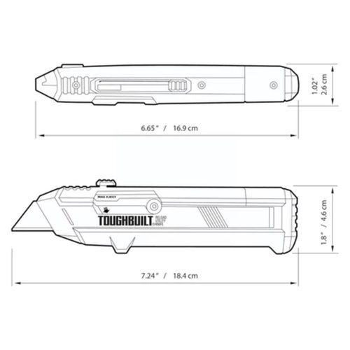 Estilete Trapezoidal Recarregável 18mm TB-H4S2-03 ToughBuilt
