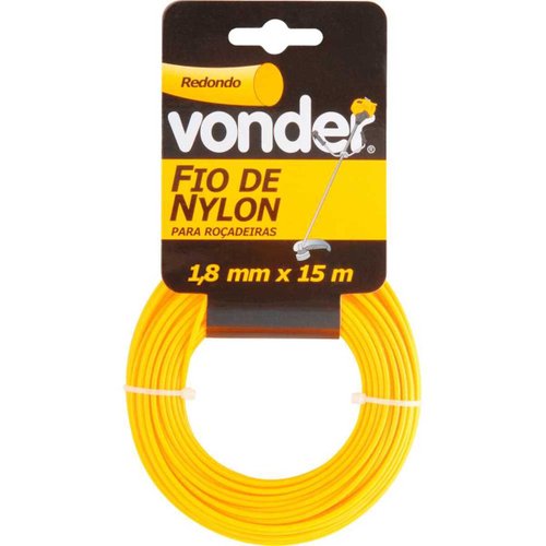 Fio de Nylon 1,8mm x 15m Redondo Vonder