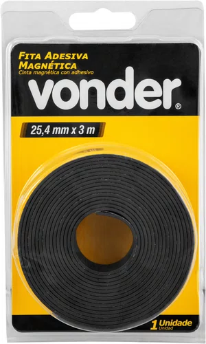 Fita Adesiva Magnética 25,4 mm x 3 m Vonder