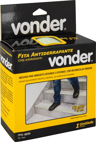 Fita Antiderrapante Neon 50 mm x 5 m Vonder