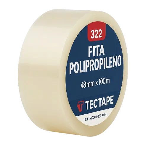 Fita Polipropileno 48mm x 100m Transparente 322 Tectape