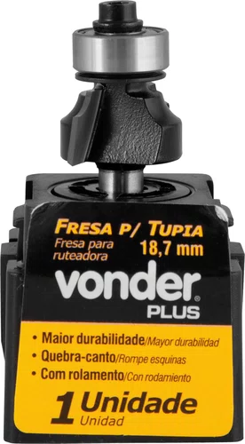 Fresa Quebra Canto com Rolamento 18,7 mm Vonder Plus