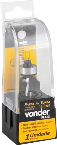 Fresa Quebra Canto com Rolamento 18,7 mm Vonder Plus