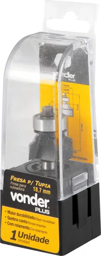 Fresa Quebra Canto com Rolamento 18,7 mm Vonder Plus
