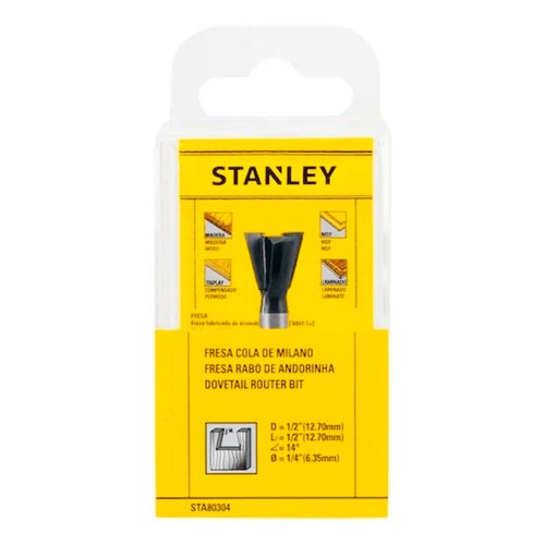 Fresa Rabo de Andorinha 1/2x1/2 (1/4) STA80304 Stanley