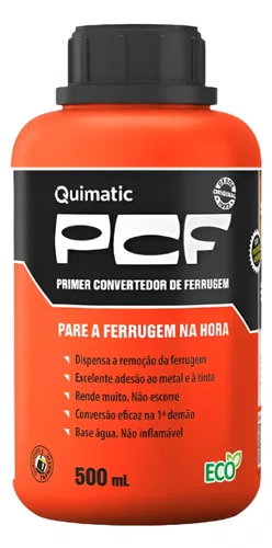 Fundo Convertedor de Ferrugem PCF Quimatic 500 ml DD2 Tapmatic