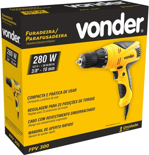 Furadeira/Parafusadeira 3/8" FPV300 127V Vonder