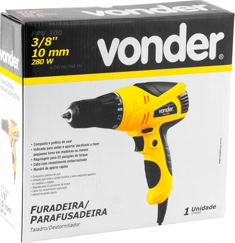 Furadeira/Parafusadeira 3/8" FPV300 220V Vonder