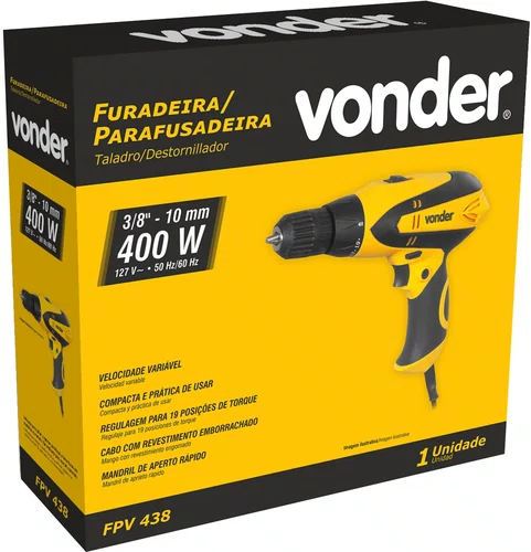 Furadeira/Parafusadeira 3/8" FPV438 127V Vonder