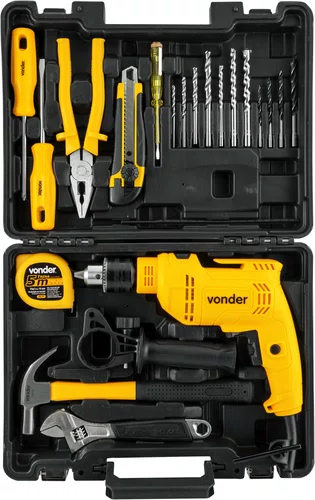 Furadeira de Impacto IMP 1/2" FIV519 Kit com 19 Peças 220V Vonder