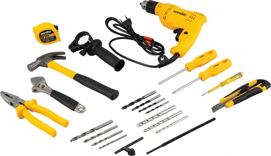 Furadeira de Impacto IMP 1/2" FIV519 Kit com 19 Peças 220V Vonder