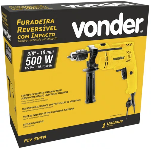 Furadeira de Impacto 3/8" FIV595N 127V Vonder