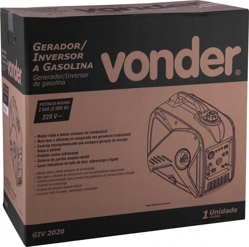 Gerador Inversor a Gasolina GIV2020 220V Vonder