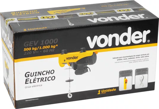 Guincho Elétrico 500/1000 kg GEV1000 220V Vonder
