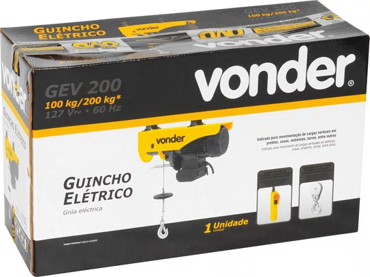 Guincho Elétrico 100/200 kg GEV200 127V Vonder