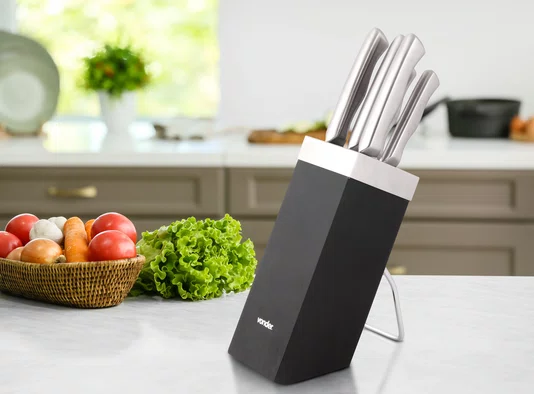 Jogo de Facas KFV 050 6 Peças com Suporte em Aço Inox Vonder