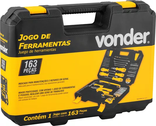Jogo de Ferramentas 163 Peças com Maleta Vonder