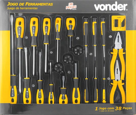 Jogo de Ferramentas 38 Peças Vonder