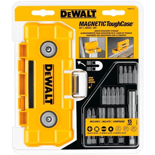 Jogo 15 Pontas Para Parafusadeira e Estojo Magnético DWMTC15 DeWalt