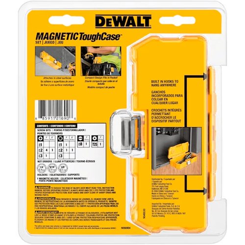 Jogo 15 Pontas Para Parafusadeira e Estojo Magnético DWMTC15 DeWalt