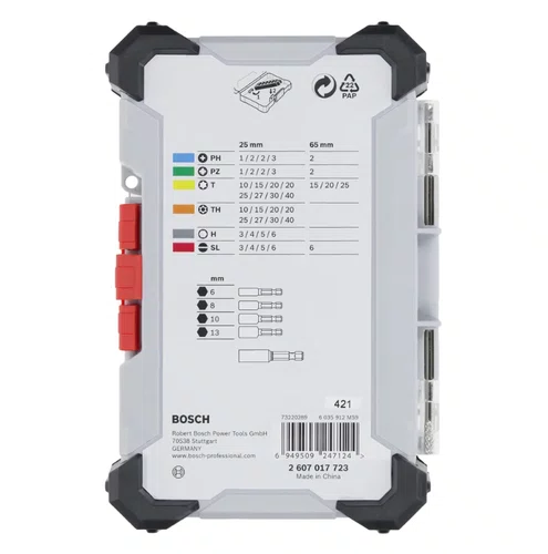 Jogo de Bits / Soquetes 43 Peças Extra Hard Ref. 2607017723 Bosch