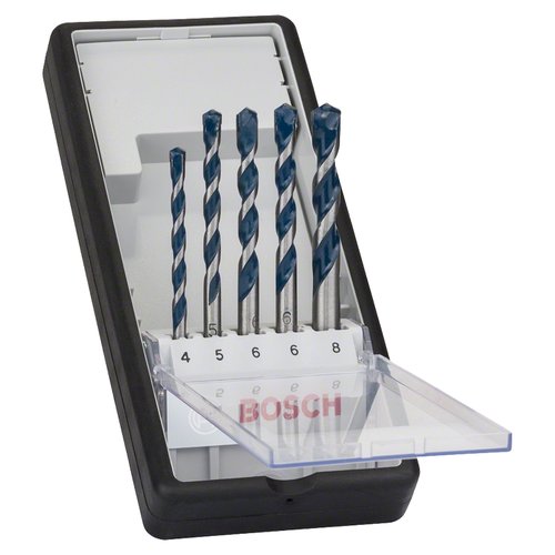 Jogo de Brocas para Concreto Bosch CYL-5 com 5 Peças de 4-8mm com Power Grip