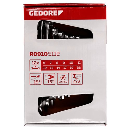 Jogo De Chave Combinada 6-22mm 12 Pcs R09105112 Gedore Red