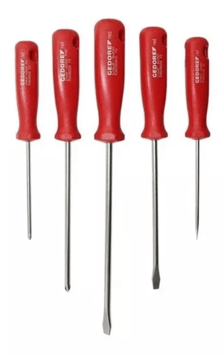 Jogo de Chave De Fenda 5 Peças R38001005 Gedore Red