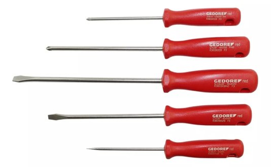Jogo de Chave De Fenda 5 Peças R38001005 Gedore Red