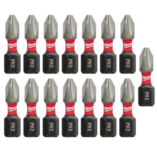 Jogo De Chaves Bit Philips Ph2 X 25mm Com 15 Peças 48-32-5003 Milwaukee