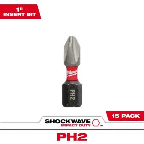Jogo De Chaves Bit Philips Ph2 X 25mm Com 15 Peças 48-32-5003 Milwaukee
