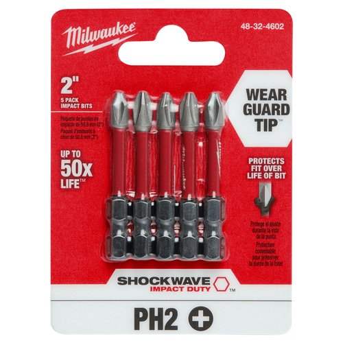 Jogo De Chaves Bit Philips Ph2 X 50Mm Com 05 Peças 48-32-4602 Milwaukee