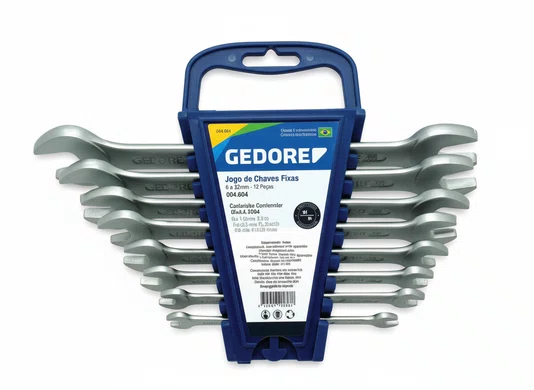 Jogo de Chaves Fixas 6 a 32mm com 12 Peças GEDORE - 004.604