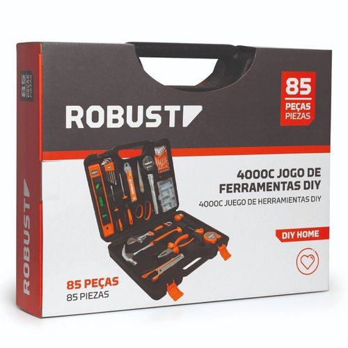 Jogo de Ferramentas DIY 85 Peças S21003085 Robust