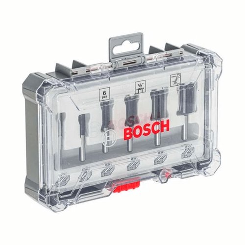 Jogo de Fresas Retas Standard Encaixe de 1/4" 6 Peças2607017467 Bosch