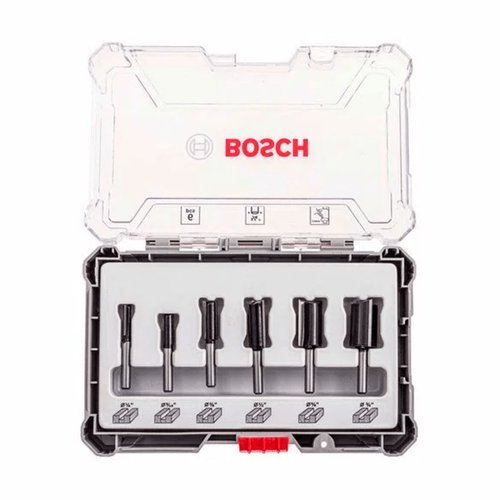 Jogo de Fresas Retas Standard Encaixe de 1/4" 6 Peças2607017467 Bosch