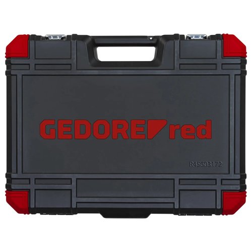 Jogo De Soquetes 1/4+3/8+1/2 Sextavados 172 Pç R45603172 Gedore Red