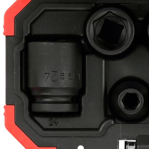 Jogo De Soquetes De Impacto 1/2 10-24mm 8pcs R63003008 Gedore Red