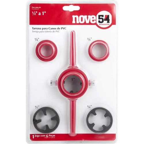 Jogo de Tarraxa Para Canos de PVC 1/2" a 1" BSP 3559001120 Nove54