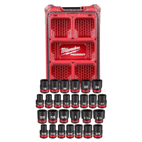 Jogo Soquete Impacto Packout 49-66-6804 + Copo Térmico 590ml 48-22-8392B Milwaukee