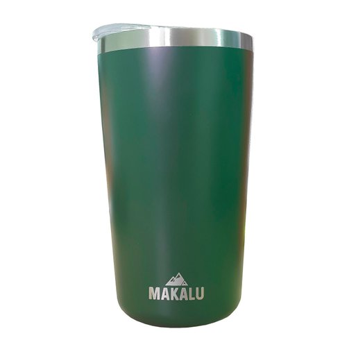 Kit 10 Copos Térmicos Aço Inox 420ML Verde p/ Água Cerveja Café - Quente e Frio