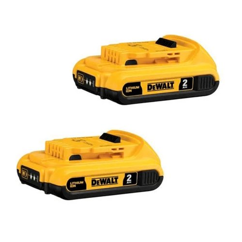 Kit 2 Baterias 2 Ah 20V MAX Com Carregador Bivolt DCB203C2-BR DeWalt