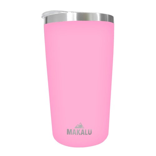 Kit 20 Copos Térmicos Aço Inox 420ML Rosa p/ Água Cerveja Café - Quente e Frio