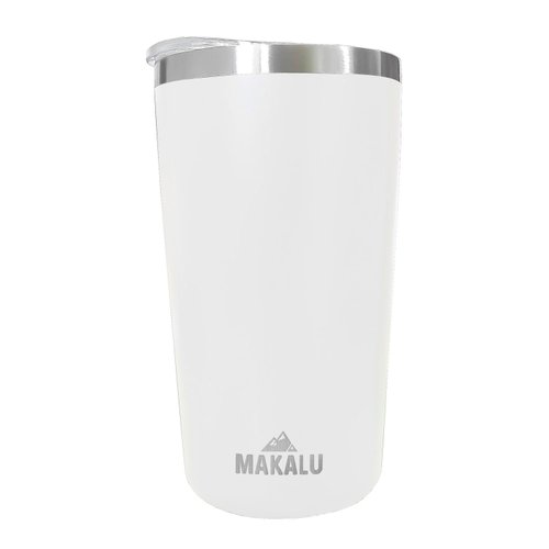 Kit 30 Copos Térmicos Aço Inox 420ML Branco p/ Água Cerveja Café - Quente e Frio