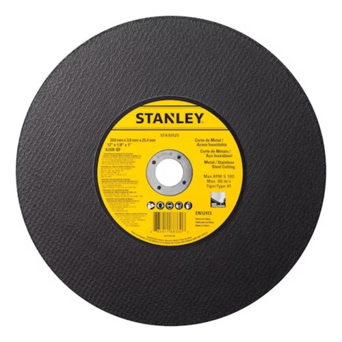 Kit 5 Discos De Corte Metal 12 x 3.0mm x 1 STA30525 Stanley