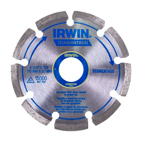 Kit 5 Discos Diamantados Segmentados 110x20mm IW13892 Irwin