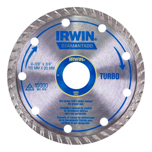 Kit 5 Discos Diamantados Turbo 110x20mm IW13893 Irwin
