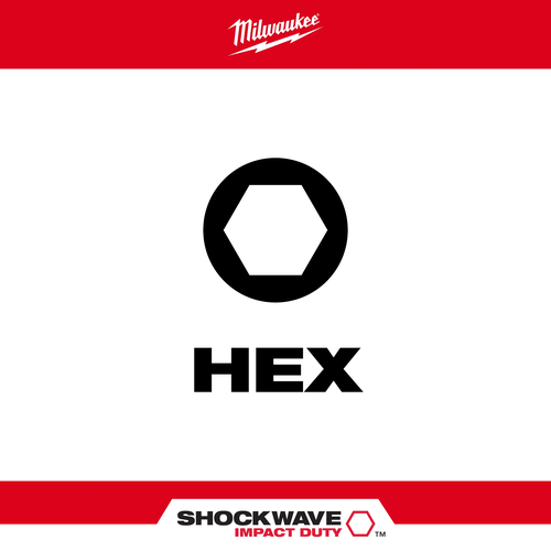 Kit Bit Hexagonal Shockwave Com 08 Pçs 48-32-4617 Milwaukee