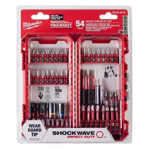 Kit Bit Shockwave com 54 Peças 48-32-4010 Milwaukee